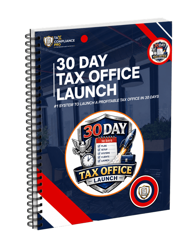 30 Day Tax Office Launch spiral-bound toolkit